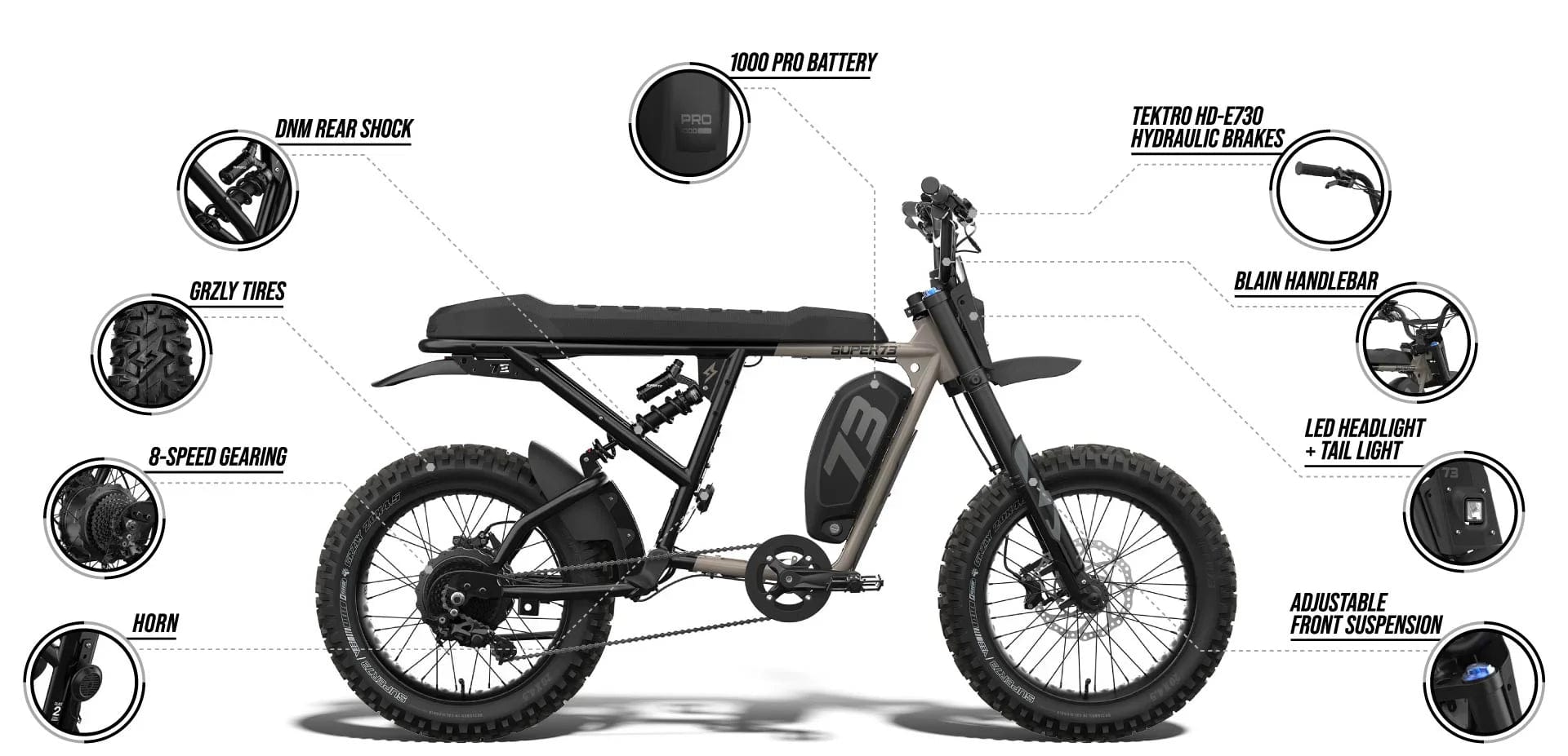 R Adventure (Core) - Sand Storm Super73 Electric Bike - Boosted USA R Adventure (Core) - Sand Storm Super73 Electric Bike - Boosted USA